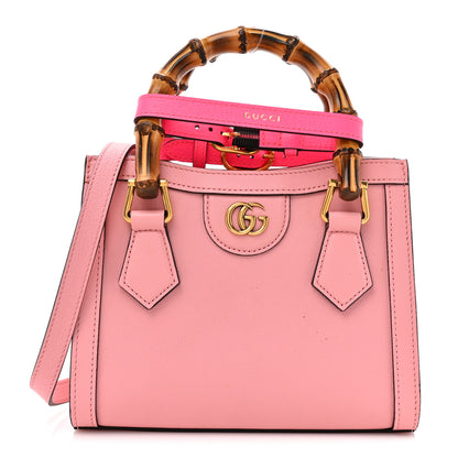 Gucci Wonka Grain Calfskin Mini Diana Tote Bag Wild Rose Fuxia Fluo 1 of 10