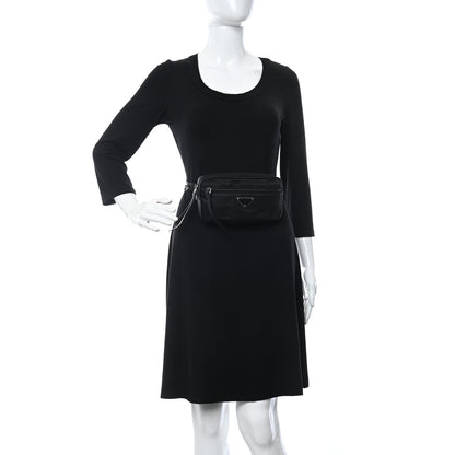 Prada Tessuto Nylon Belt Bag Black 2 of 11