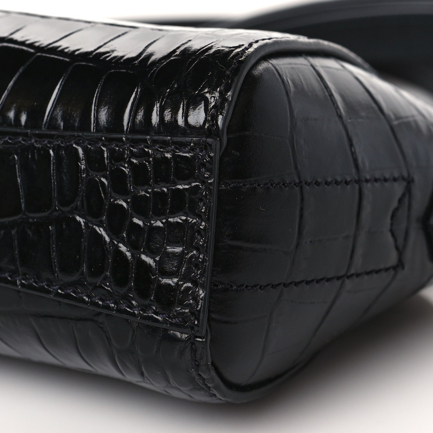 Givenchy Calfskin Crocodile Embossed Nano Antigona Black 8 of 8