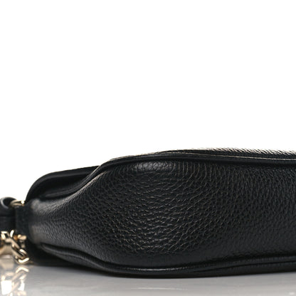 Gucci Pebbled Calfskin Medium Soho Flap Crossbody Black 8 of 9