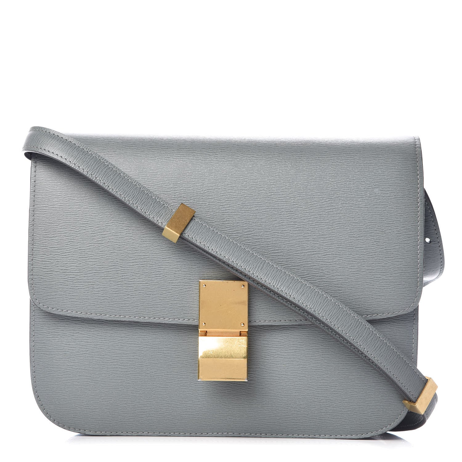 Celine Liege Calfskin Medium Classic Box Flap Bag Storm 1 of 10