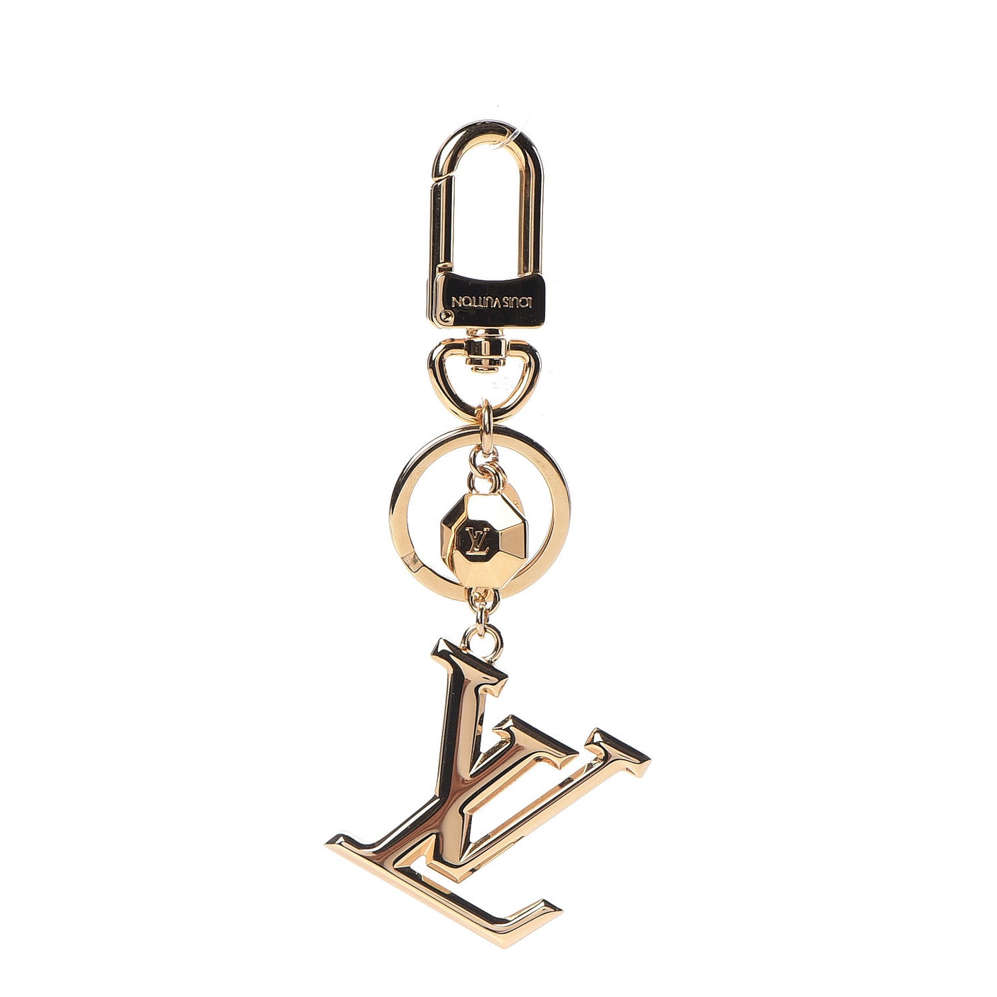 LV Facettes Bag Charm Key Holder Gold