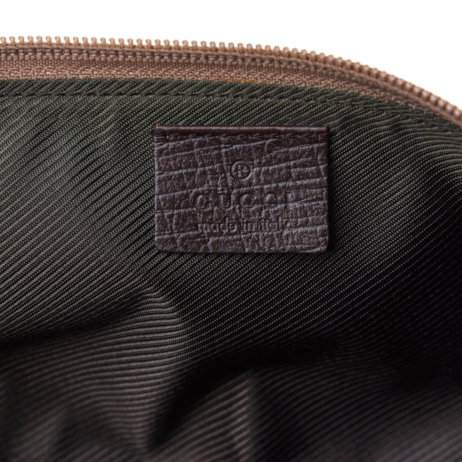 Gucci Monogram Web Boat Pochette Brown 6 of 10
