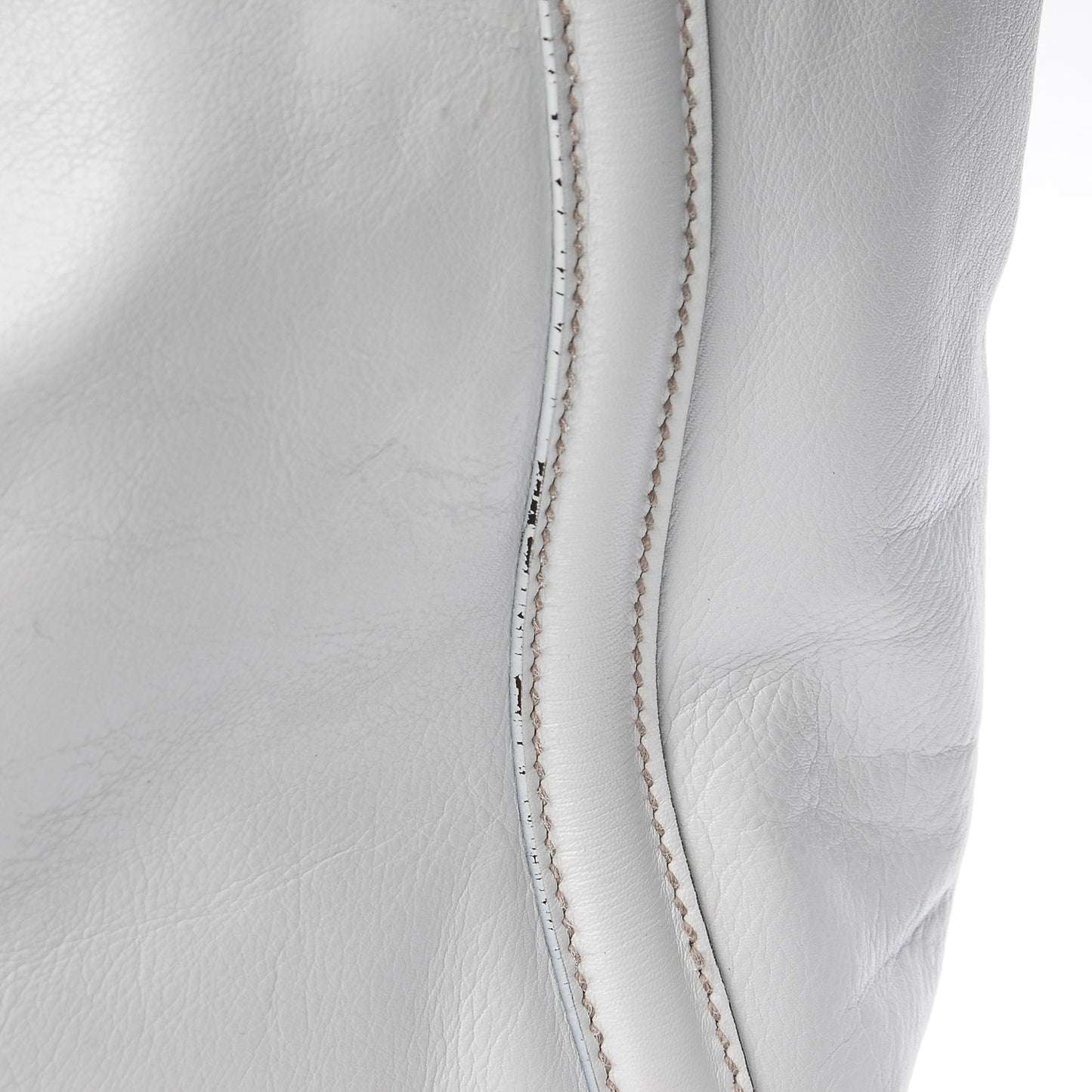 Calfskin Large Britt Shoulder Bag Off White