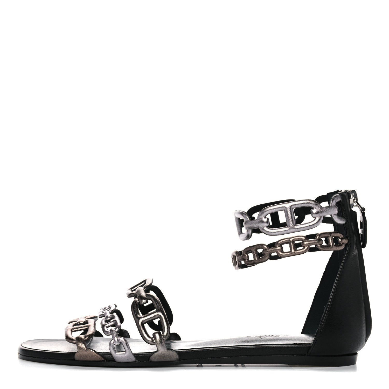 Hermes Nappa Venus Sandals 36 Multicolore Dore Vieilli 1 of 8