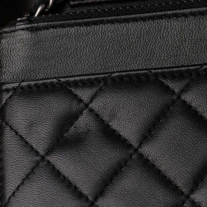 Chanel Lambskin Quilted Boy Wallet On Chain WOC Black 12 of 15