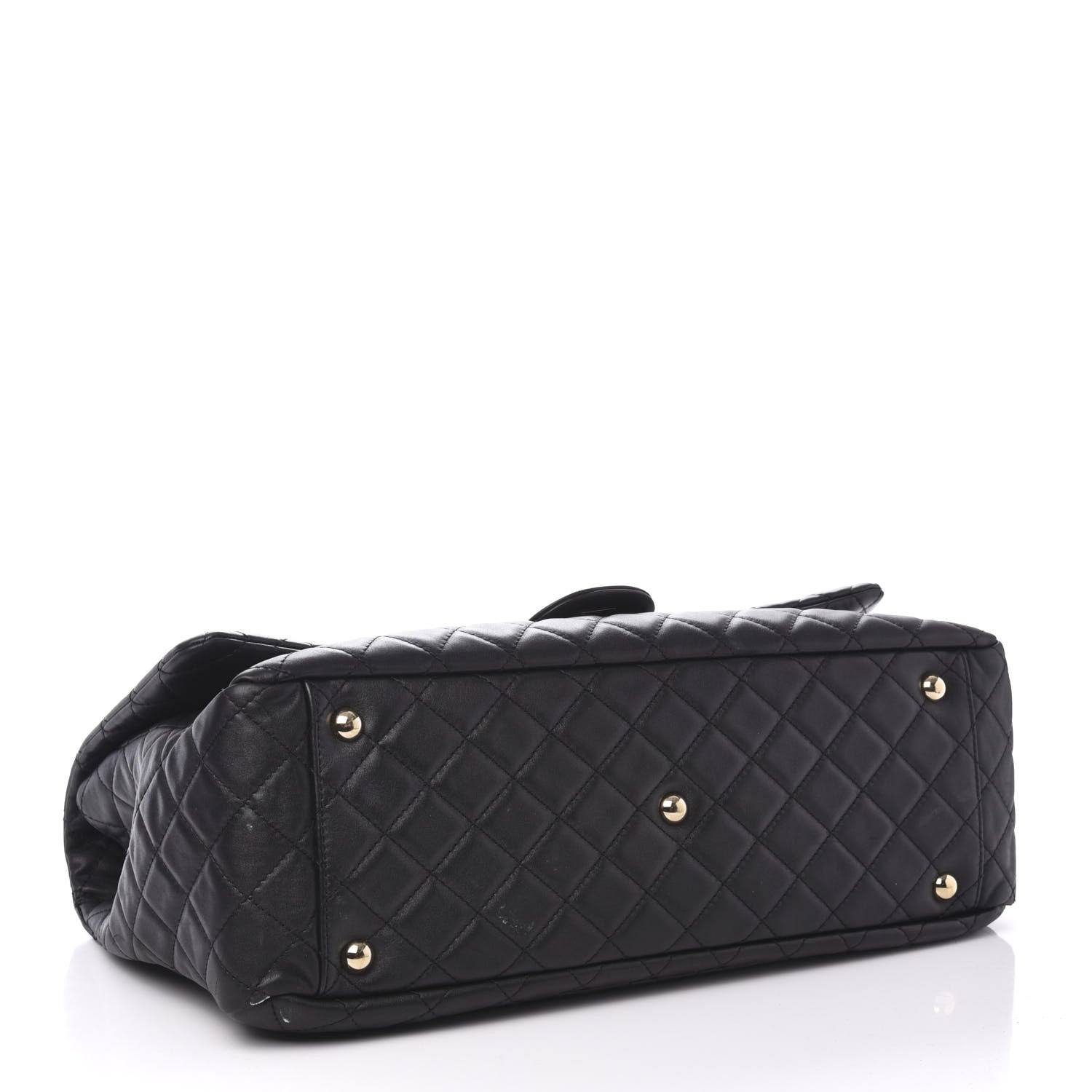 Chanel Calfskin Quilted XXL Travel Flap Bag Black 4 of 13