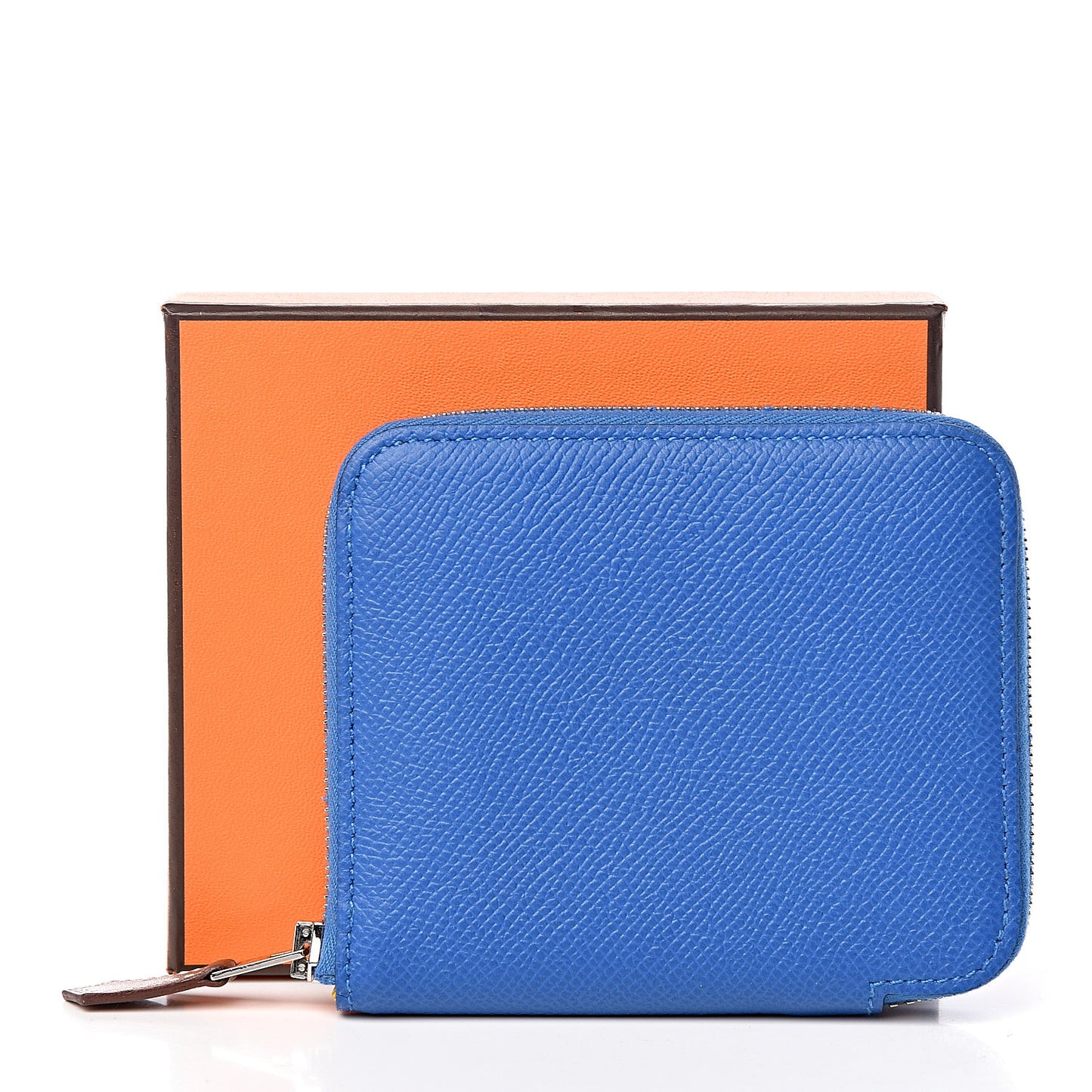 Epsom Silk'In Compact Wallet Bleu Zellige Jaune Ambre