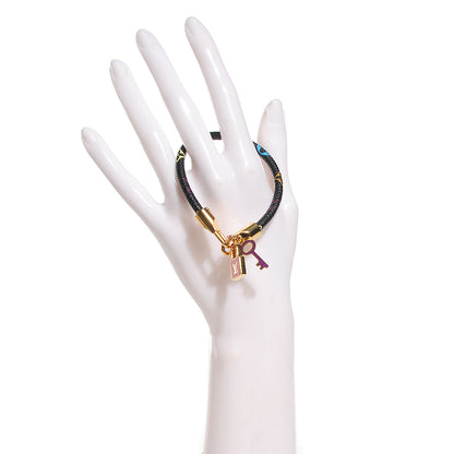 Louis Vuitton Monogram Multicolor Luck It Bracelet 19 Black 2 of 5