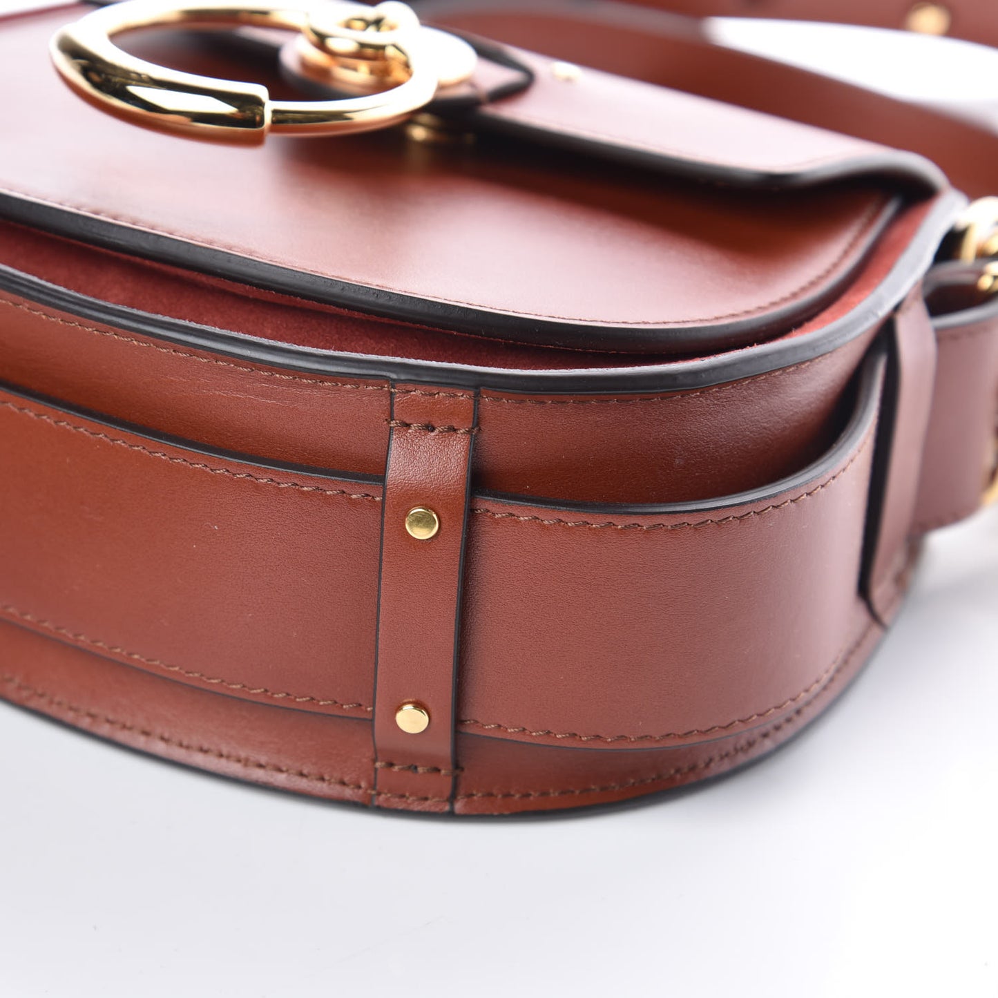 Calfskin Small Tess Bag Sepia Brown