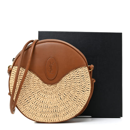 Saint Laurent Raffia Round Camera Bag Beige Naturel 10 of 10