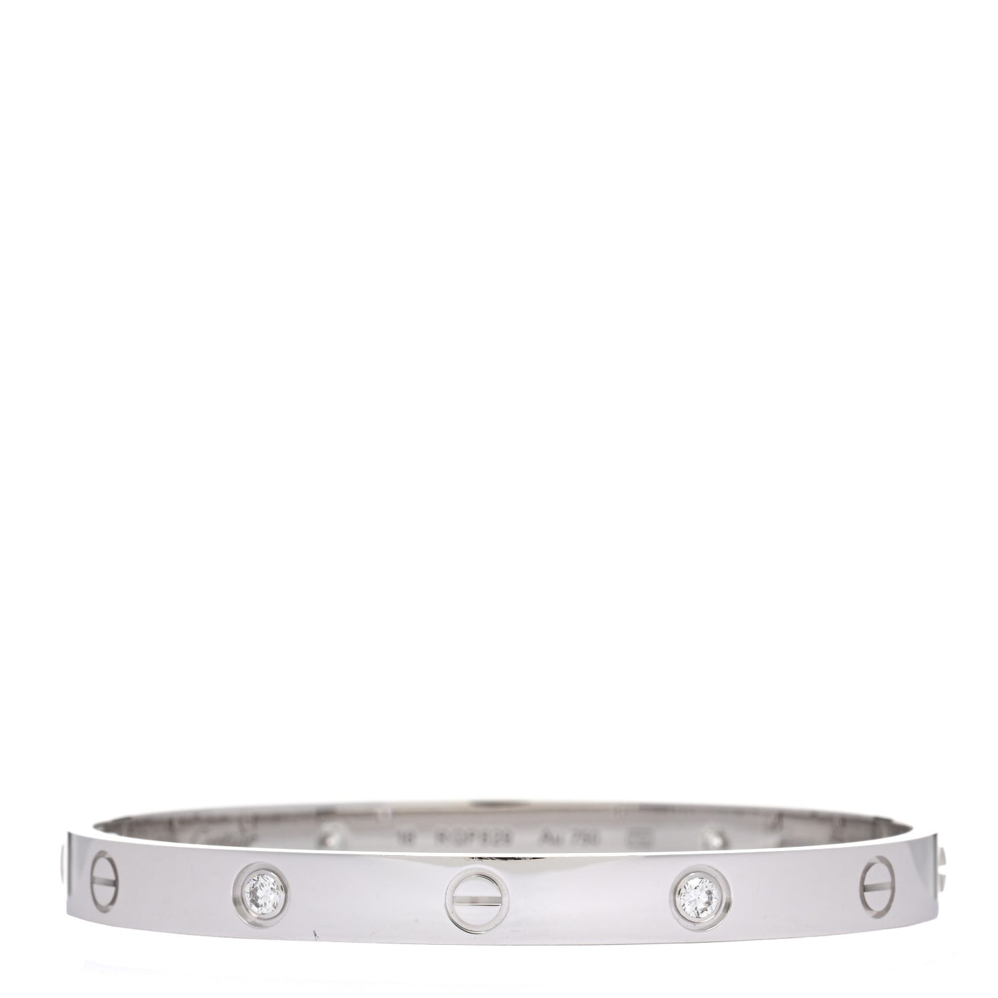 18K White Gold 4 Diamond Love Bracelet 18
