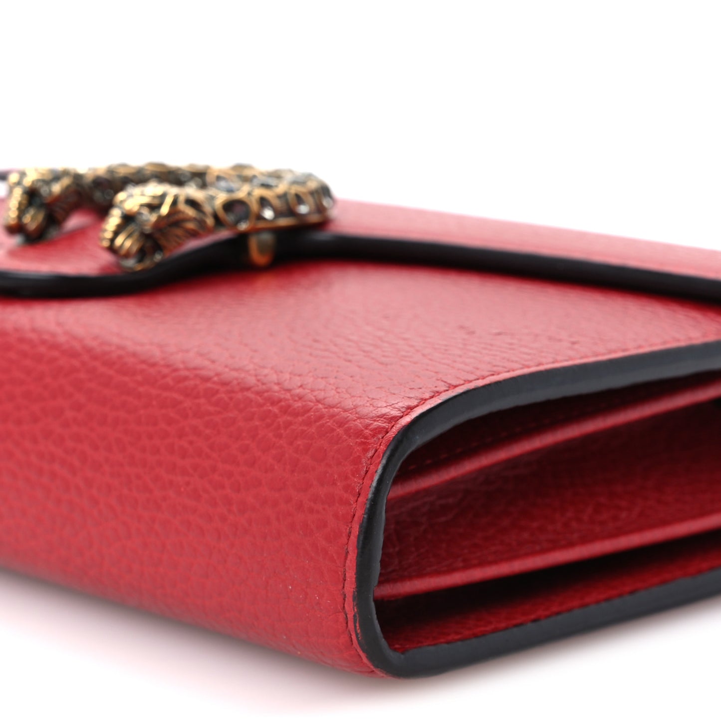 Calfskin Mini Dionysus Chain Wallet Hibiscus Red