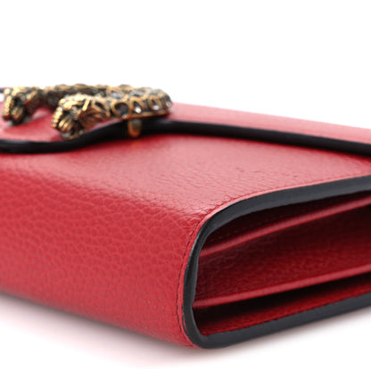 Gucci Calfskin Mini Dionysus Chain Wallet Hibiscus Red 10 of 10