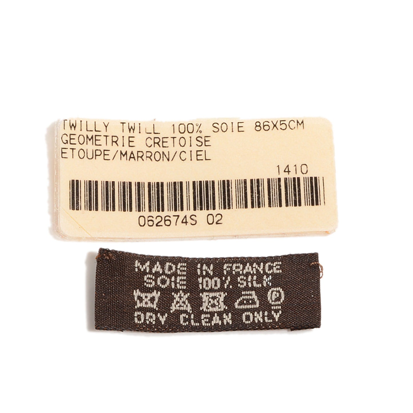 Silk Geometrie Cretoise Twilly Etoupe Marron Ciel