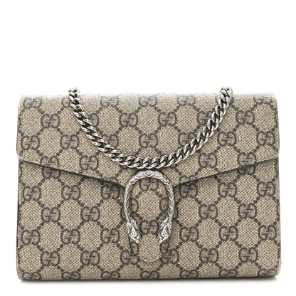 Gucci GG Supreme Monogram Mini Dionysus Chain Wallet Beige Black 1 of 9