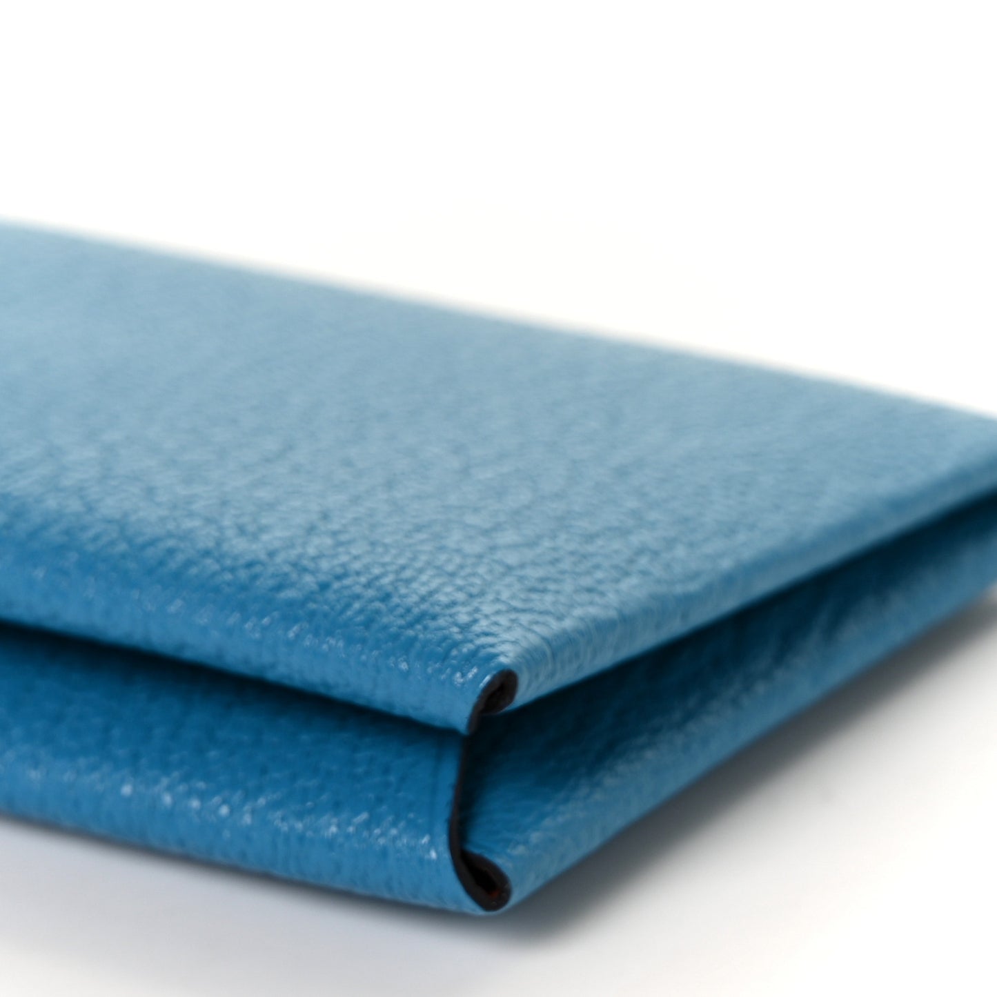 Chevre Mysore Verso Calvi Card Case Bleu Frida Cuivre