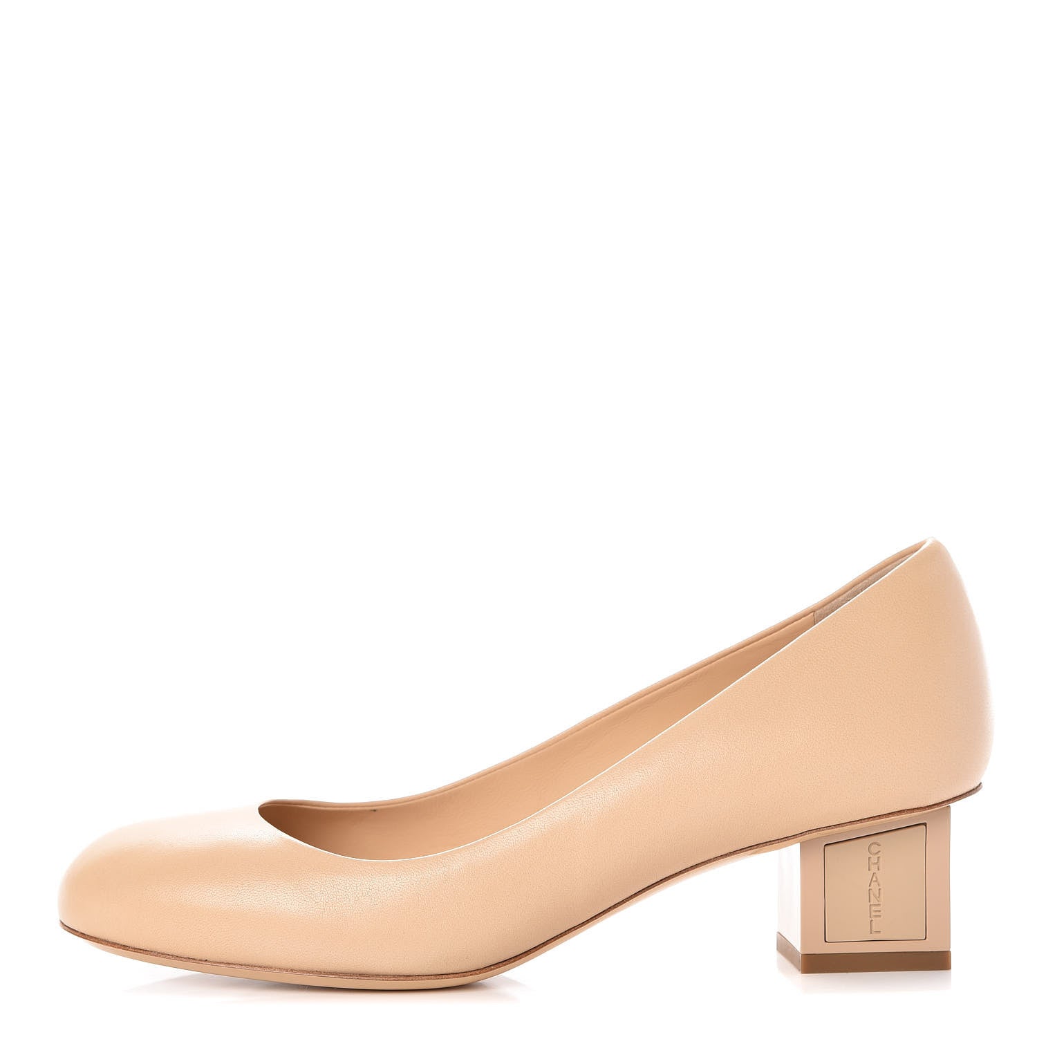 Chanel Lambskin CC Pumps 37 Beige 1 of 8