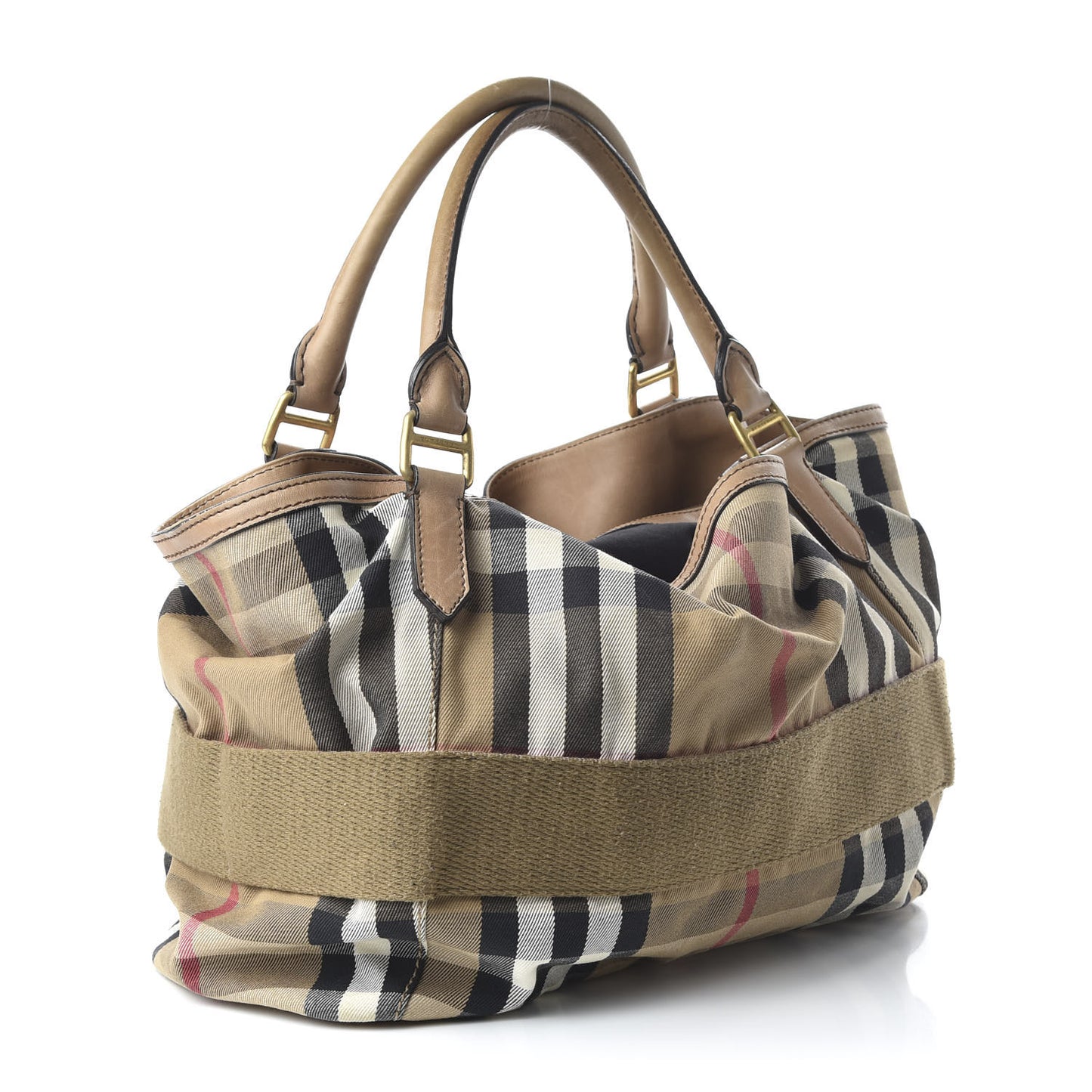 Canvas House Check Parsons Shoulder Bag Light Beige