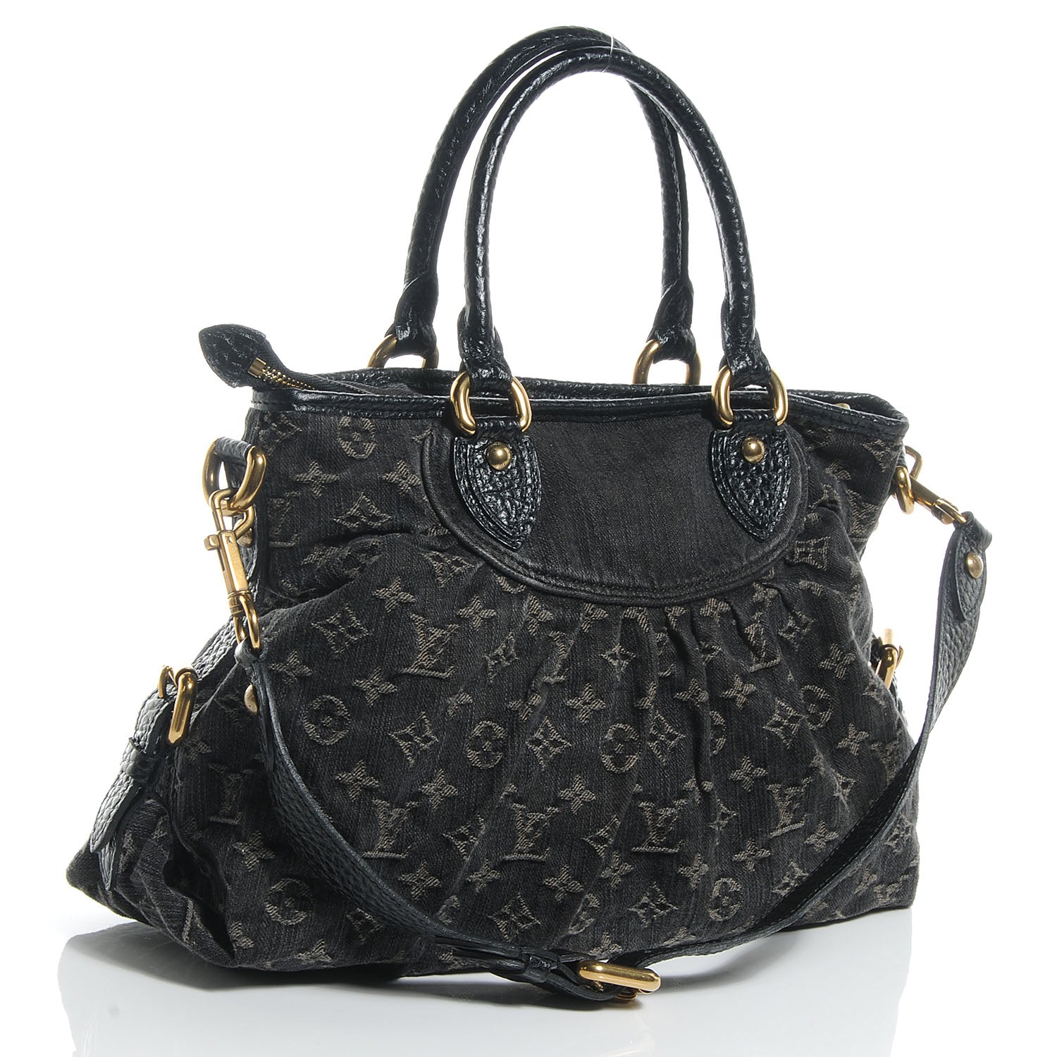 Louis Vuitton Denim Neo Cabby MM Black 3 of 7