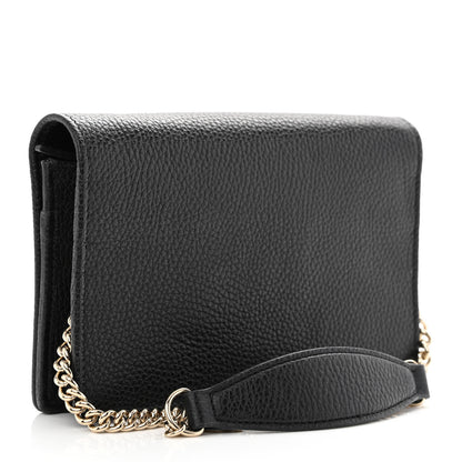 Gucci Pebbled Calfskin Soho Wallet on Chain Black 3 of 9