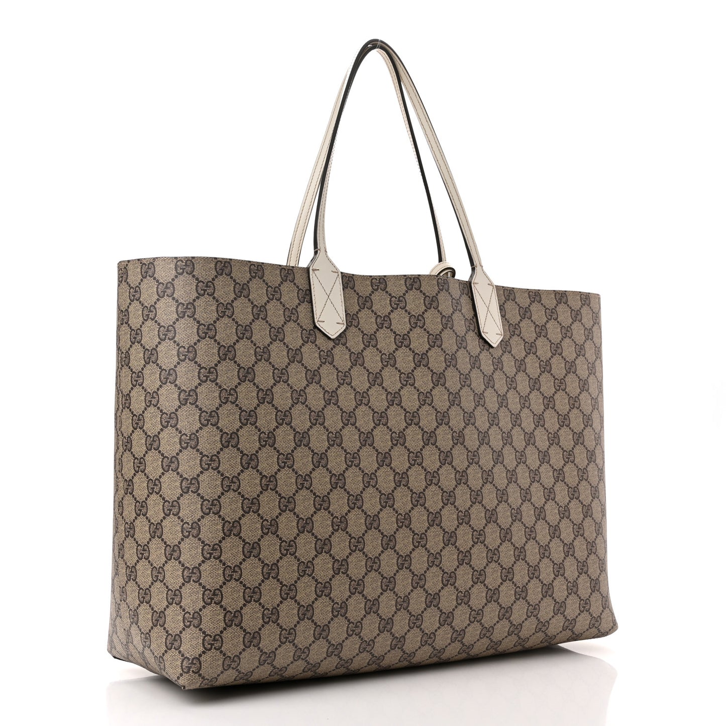 Calfskin GG Supreme Monogram Large Reversible Tote White