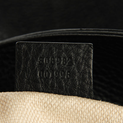 Gucci Pebbled Calfskin Medium Soho Chain Shoulder Bag Black 6 of 7