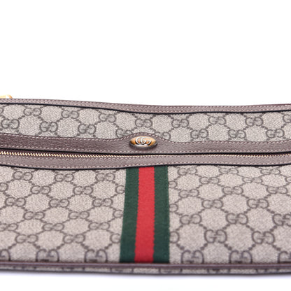 Gucci GG Supreme Monogram Large Ophidia Pouch Clutch Brown 10 of 11