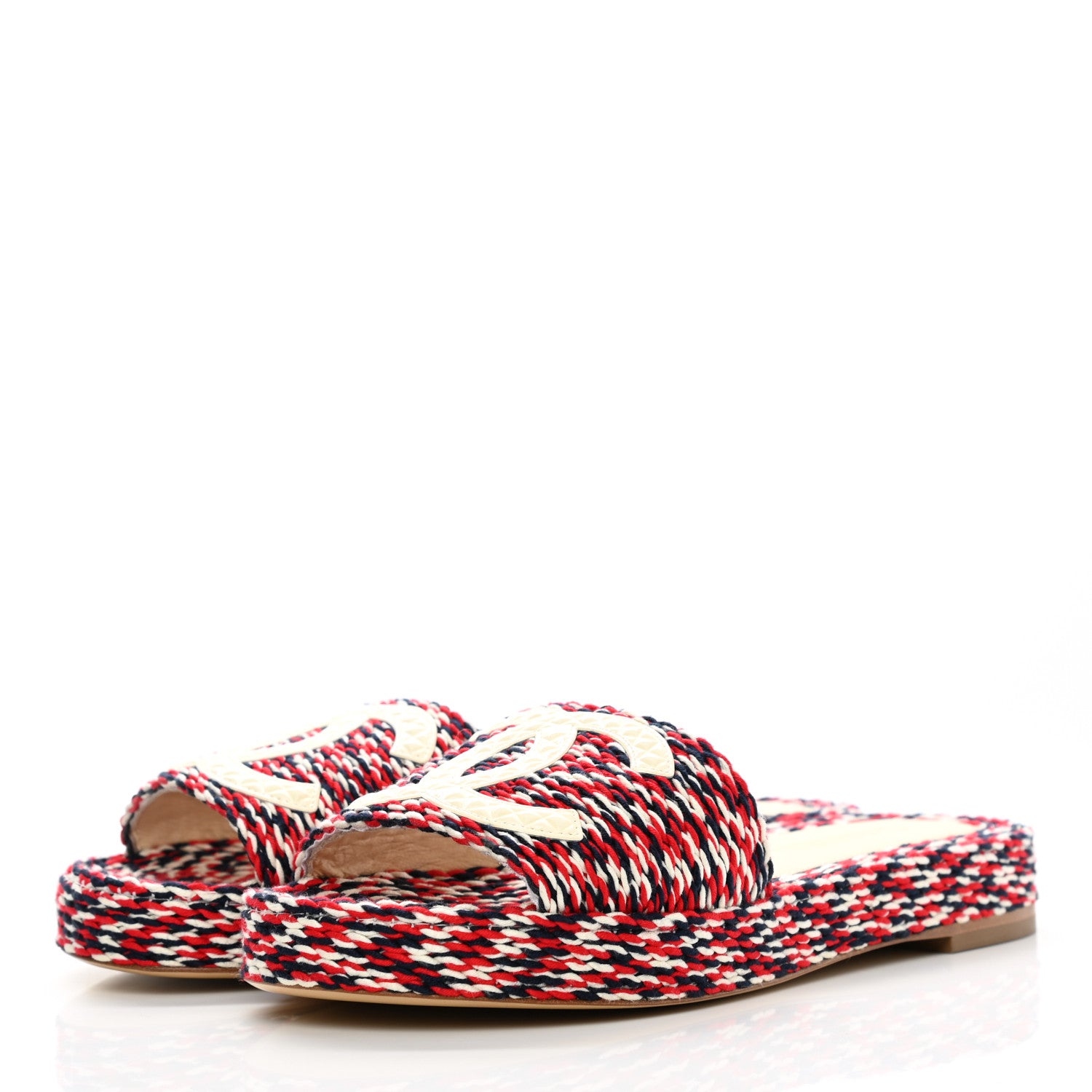 Chanel Braided Cord CC Mules 38 Red 3 of 9