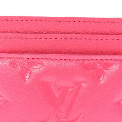 Louis Vuitton Lambskin Embossed Monogram Coussin Card Holder Bougainvillier 7 of 7