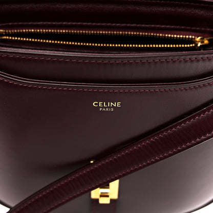 Celine Satinated Calfskin Medium Besace 16 Burgundy 6 of 9