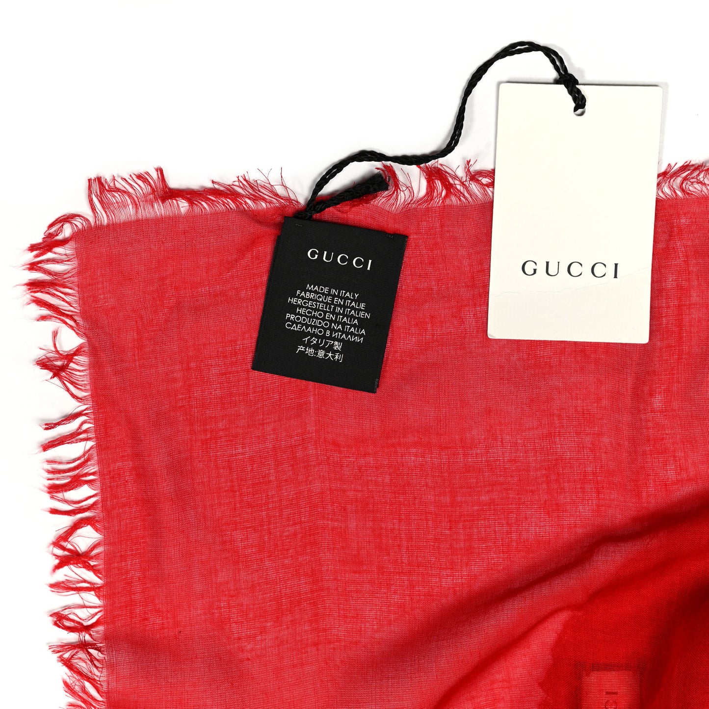 Modal Silk Coco Capitan Logo Square Scarf Flame