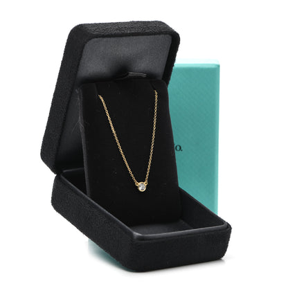 Tiffany 18K Yellow Gold Diamond .17ct Elsa Peretti Diamonds by the Yard Pendant Necklace 7 of 7
