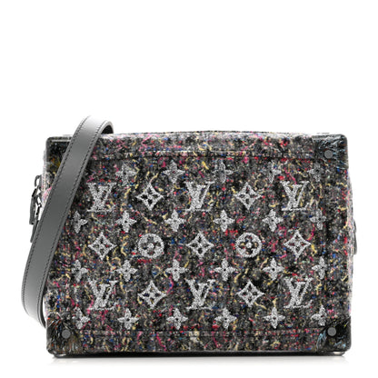Louis Vuitton Wool Cotton Monogram Jacquard Embroidered LV Felt Soft Trunk Gris 1 of 10