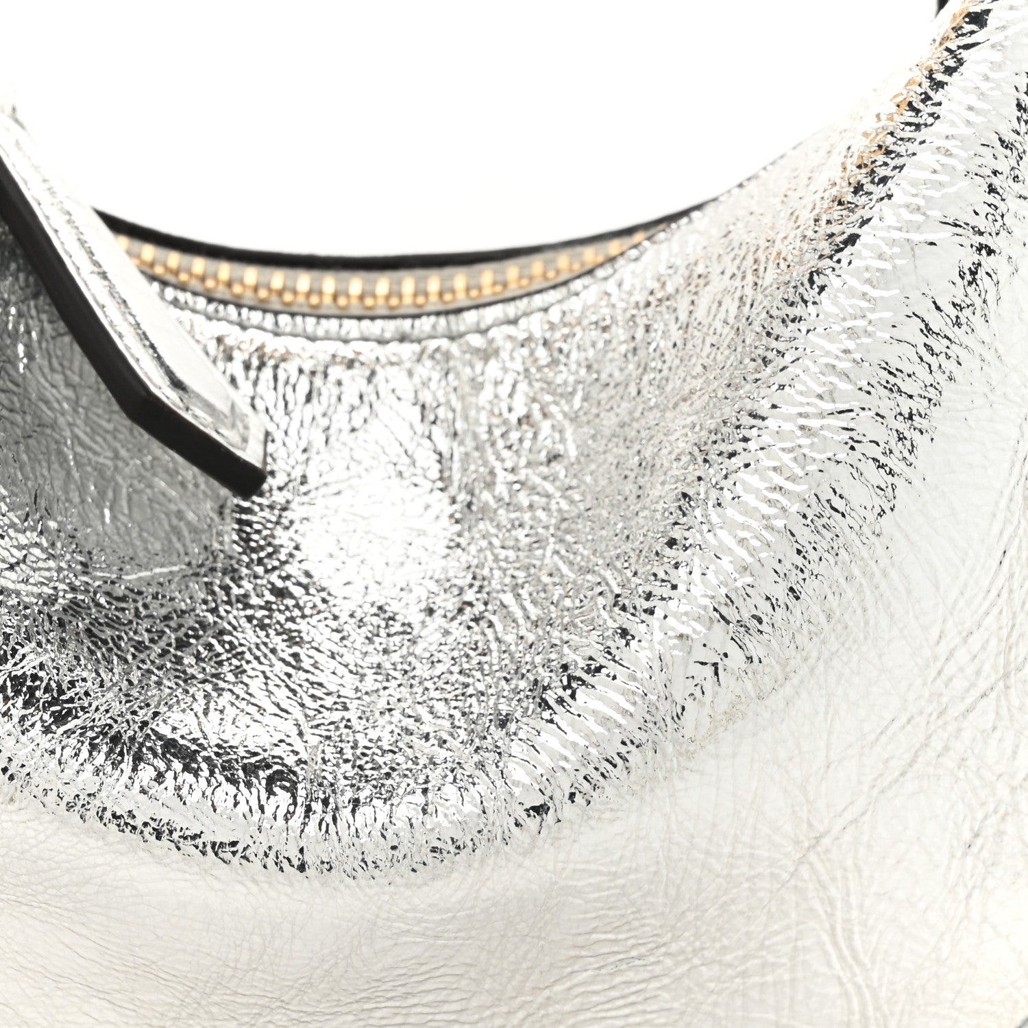 Fendi Rock Millenium Nano Fendigraphy Hobo Charm Argento 8 of 10