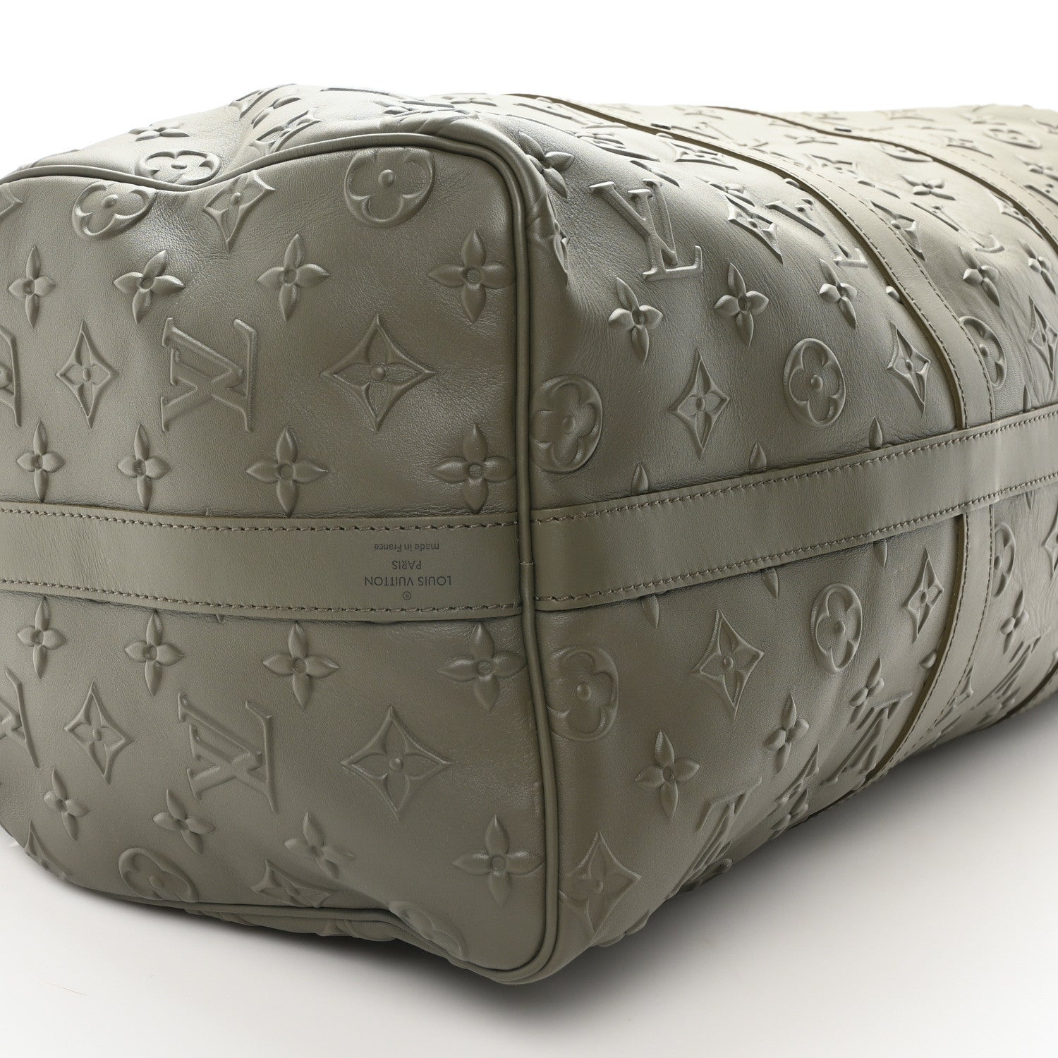 Louis Vuitton Monogram Seal Keepall Bandouliere 50 Khaki 8 of 9