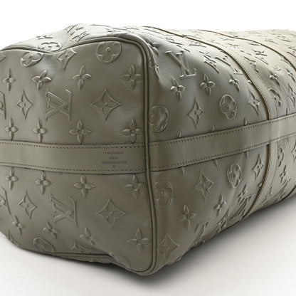 Louis Vuitton Monogram Seal Keepall Bandouliere 50 Khaki 8 of 9