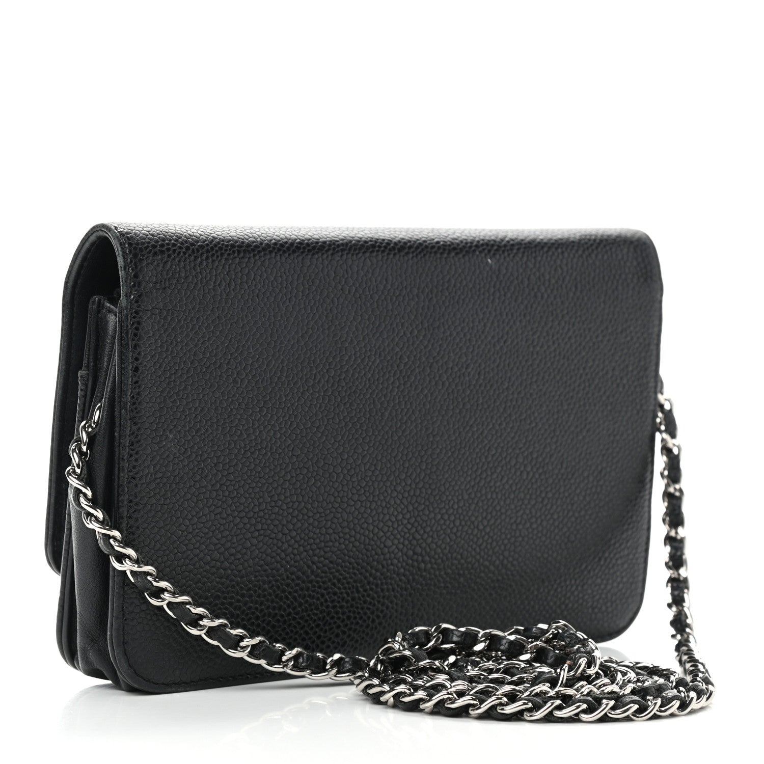 Chanel Caviar Timeless CC Wallet On Chain WOC Black 3 of 10
