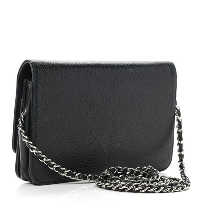 Chanel Caviar Timeless CC Wallet On Chain WOC Black 3 of 10