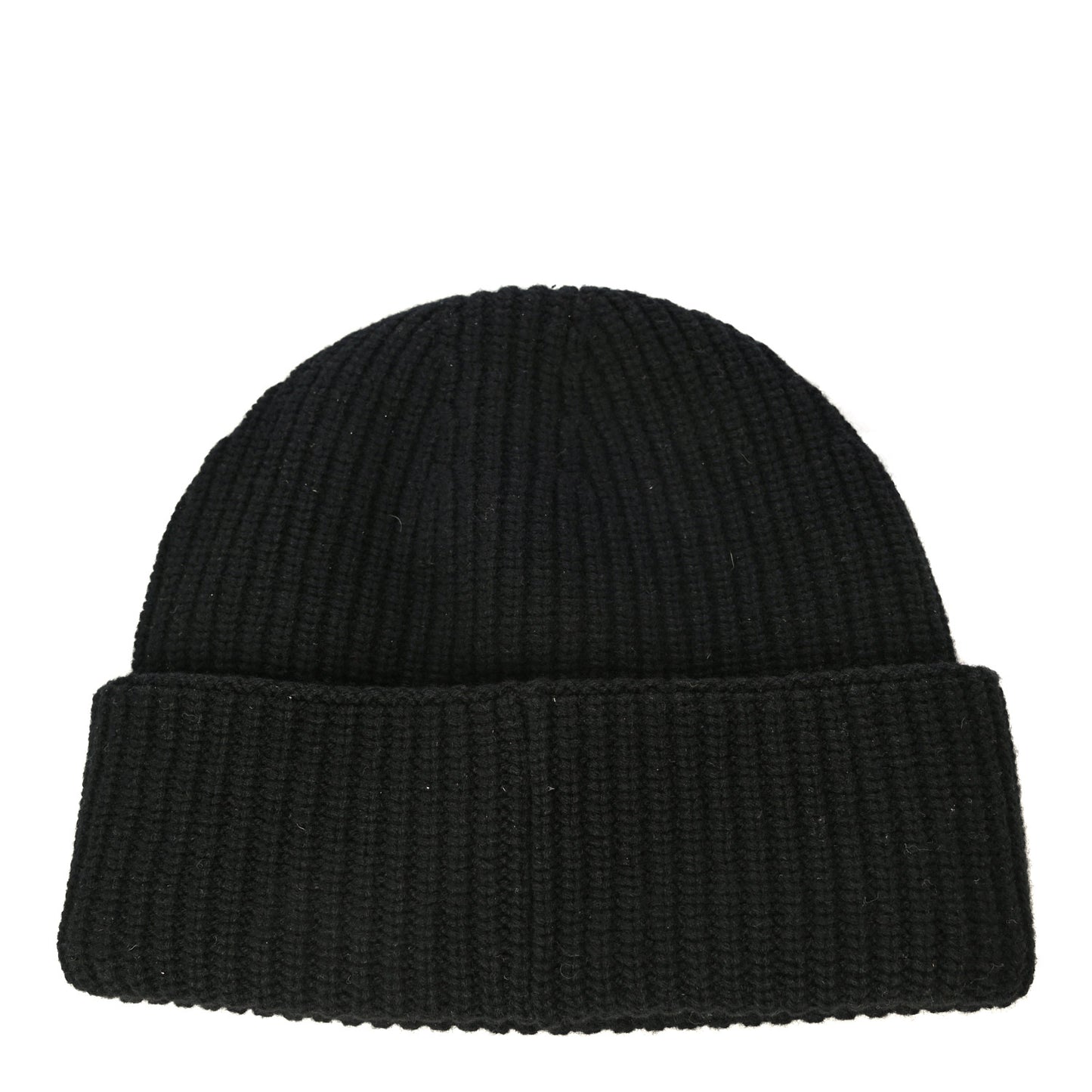 Wool Cashmere CC Beanie Hat Light Black White