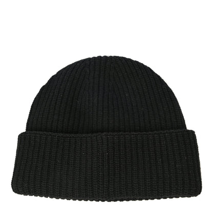 Chanel Wool Cashmere CC Beanie Hat Light Black White 2 of 8