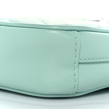 Gucci Calfskin Matelasse Mini GG Marmont Crossbody Bag Water Green 9 of 9