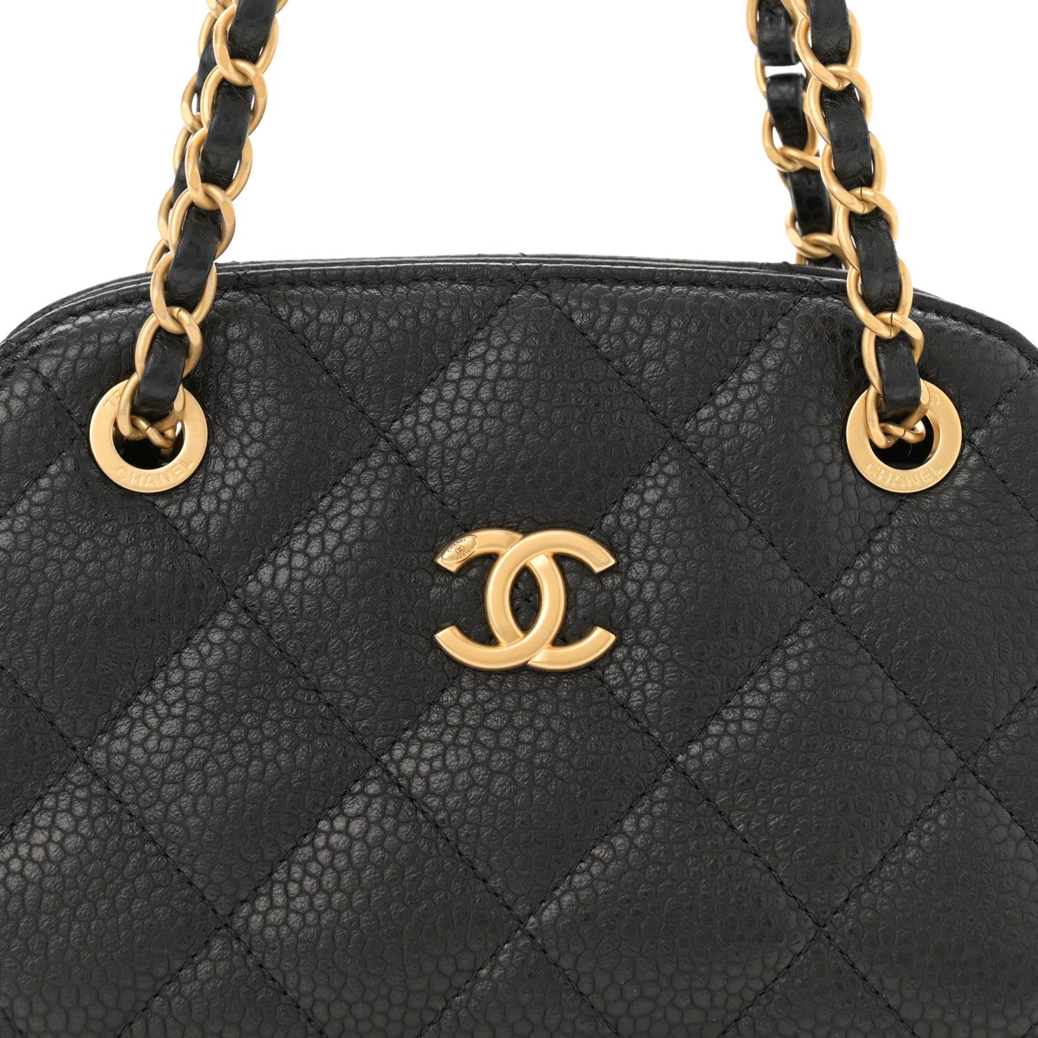 Chanel Caviar Quilted Small  Bowling Bag Black 8 of 10
