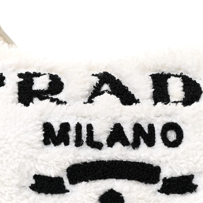 Prada Terry Cloth Mini Re-Edition 2000 Bag White Black 8 of 11