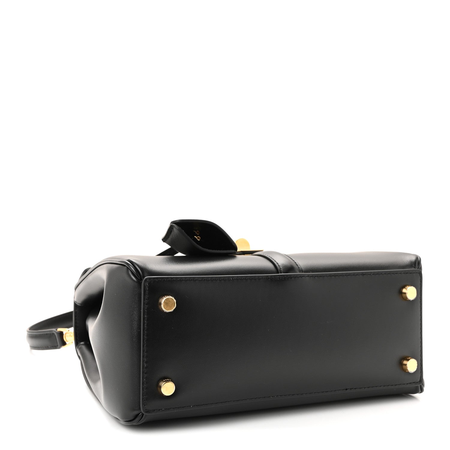 Celine Satinated Calfskin Small 16 Top Handle Bag Black 4 of 11