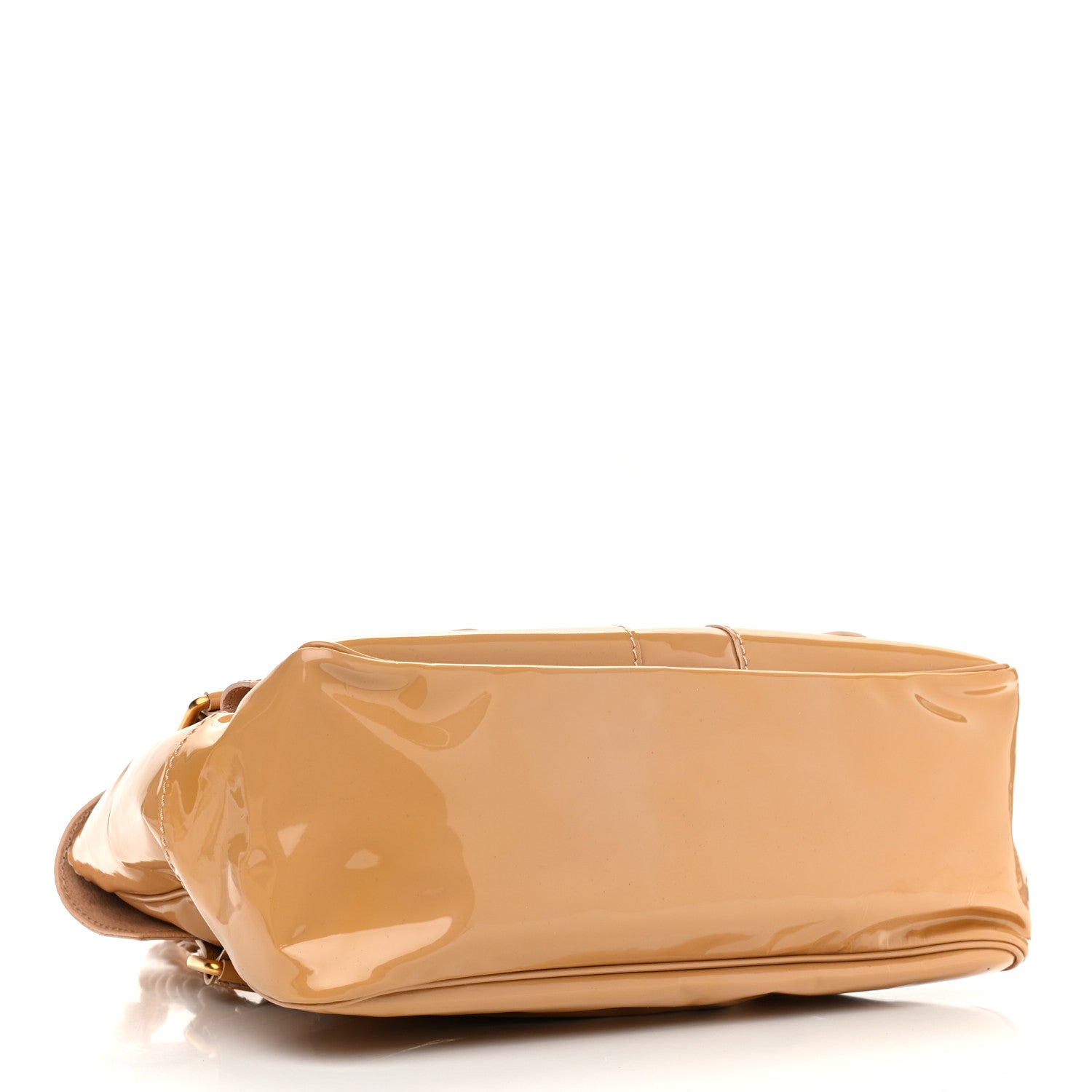 Valentino Garavani Patent Large Histoire Beige 4 of 11