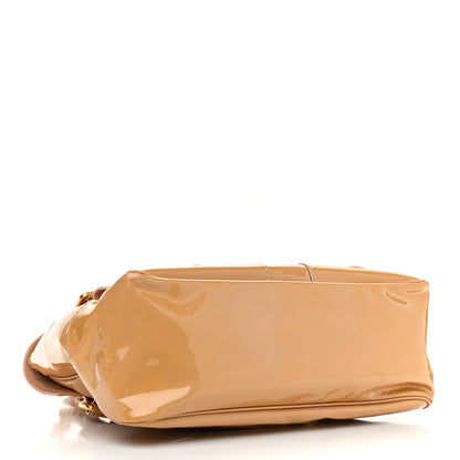 Valentino Garavani Patent Large Histoire Beige 4 of 11