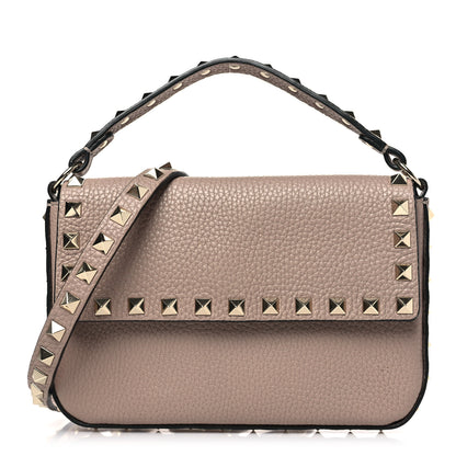 Valentino Garavani Grainy Calfskin Rockstud Crossbody Pouch Poudre 1 of 8