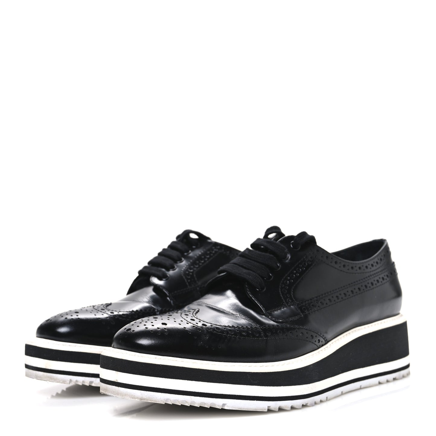 Spazzolato Lace Up Loafers 38.5 Black