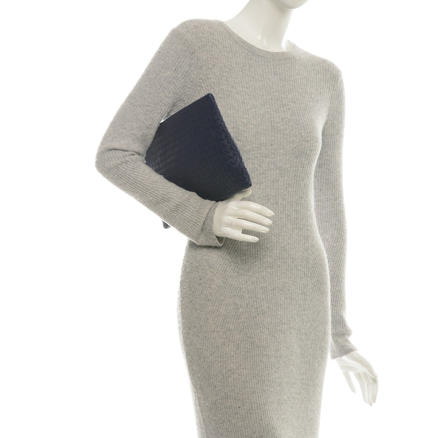 Bottega Veneta Nappa Intrecciato Document Case Blue 2 of 7